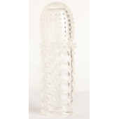 Прозрачная закрытая гелевая насадка - 13,5 см. - Toyfa Basic - в Березниках купить с доставкой