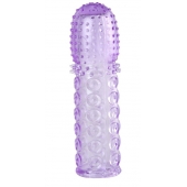 Насадка гелевая фиолетовая с точками, шипами и наплывами - 13,5 см. - Toyfa Basic - в Березниках купить с доставкой