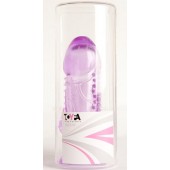 Фиолетовая гелевая насадка с шипами - 13 см. - Toyfa Basic - в Березниках купить с доставкой