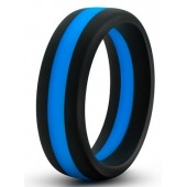 Черно-синее эрекционное кольцо Silicone Go Pro Cock Ring - Blush Novelties - в Березниках купить с доставкой