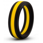 Черно-желтое силиконовое эрекционное кольцо Silicone Go Pro Cock Ring - Blush Novelties - в Березниках купить с доставкой