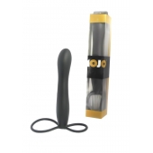 Черная насадка на пенис для двойной стимуляции Mojo BlackJack - 15 см. - Seven Creations - в Березниках купить с доставкой