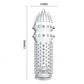 Закрытая прозрачная насадка Crystal sleeve - 14,2 см. - Erowoman-Eroman - в Березниках купить с доставкой