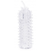 Закрытая рельефная насадка Crystal sleeve с усиками - 12 см. - Erowoman-Eroman - в Березниках купить с доставкой