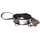 Стильный ошейник с металлическим блеском и поводком - Sitabella - купить с доставкой в Березниках