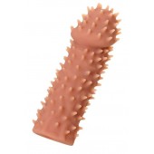 Телесная реалистичная насадка KOKOS Extreme Sleeve 07 с дополнительной стимуляцией - 12,7 см. - KOKOS - в Березниках купить с доставкой