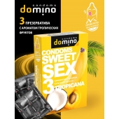 Презервативы для орального секса DOMINO Sweet Sex с ароматом тропических фруктов - 3 шт. - Domino - купить с доставкой в Березниках