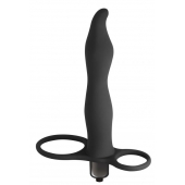 Черная вибронасадка для двойного проникновения Flirtini - 15,9 см. - Lola Games - купить с доставкой в Березниках