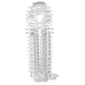 Закрытая прозрачная насадка на пенис с шипиками Nubby Sleeve - 14,5 см. - Chisa - в Березниках купить с доставкой
