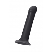 Черный фаллос на присоске Silicone Bendable Dildo L - 19 см. - Strap-on-me - купить с доставкой в Березниках