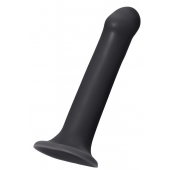 Черный фаллос на присоске Silicone Bendable Dildo L - 19 см. - Strap-on-me - купить с доставкой в Березниках