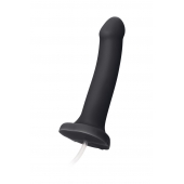 Черный фаллос с имитацией эякуляции Silicon Cum Dildo L - 19,6 см. - Strap-on-me - купить с доставкой в Березниках