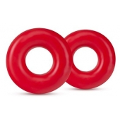 Набор из 2 красных эрекционных колец DONUT RINGS OVERSIZED - Blush Novelties - в Березниках купить с доставкой