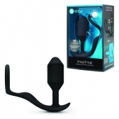 Черное эрекционное кольцо с анальным плагом Snug   Tug - b-Vibe - в Березниках купить с доставкой