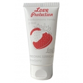 Лубрикант на водной основе с ароматом малины Love Protection Strawberry - 50 мл. - Lola Games - купить с доставкой в Березниках