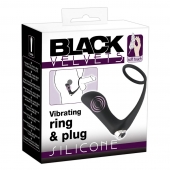 Черное эрекционное кольцо с анальной вибропробкой Vibrating Ring   Plug - Orion - в Березниках купить с доставкой
