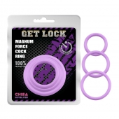 Набор из 3 сиреневых эрекционных колец Magnum Force Cock Ring - Chisa - в Березниках купить с доставкой