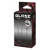 Черные зажимы на соски и клитор на цепочке DELUXE NIPPLE   CLIT CLAMPS - Dream Toys - купить с доставкой в Березниках