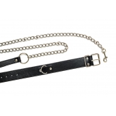 Черный ошейник с поводком Wild - Lola Games - купить с доставкой в Березниках