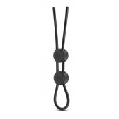 Черное двойное эрекционное лассо Silicone Double Loop Cock Ring - Blush Novelties - в Березниках купить с доставкой