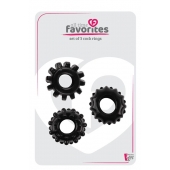 Набор из 3 черных эрекционных колец SET OF 3 COCKRINGS - Dream Toys - в Березниках купить с доставкой