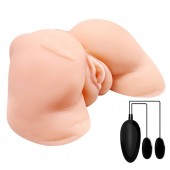 Телесная вибровагина Julie с 2 рабочими отверстиями - Baile - в Березниках купить с доставкой