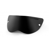 Черная плотная кожаная маска на глаза - БДСМ Арсенал - купить с доставкой в Березниках