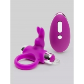 Лиловое виброкольцо с пультом ДУ Remote Control Cock Ring - Happy Rabbit - в Березниках купить с доставкой