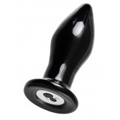 Черная стеклянная вибровтулка - 10,5 см. - Sexus