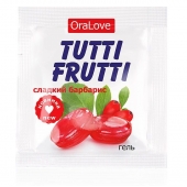 Гель-смазка Tutti-frutti со вкусом барбариса - 4 гр. - Биоритм - купить с доставкой в Березниках