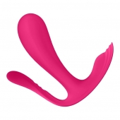 Розовый анально-вагинальный вибромассажер Top Secret+ - Satisfyer