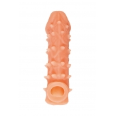 Телесная закрытая насадка с пупырышками Cock Sleeve Size M - 15,6 см. - KOKOS - в Березниках купить с доставкой