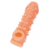 Телесная закрытая насадка с пупырышками Cock Sleeve Size L - 17,6 см. - KOKOS - в Березниках купить с доставкой