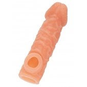 Телесная закрытая насадка с шершавой головкой Cock Sleeve Size L - 17,6 см. - KOKOS - в Березниках купить с доставкой