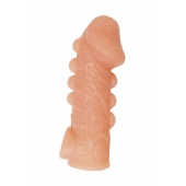 Телесная закрытая насадка с шишечками Cock Sleeve Size L - 17,6 см. - KOKOS - в Березниках купить с доставкой