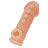 Телесная закрытая насадка с шишечками Cock Sleeve Size L - 17,6 см. - KOKOS - в Березниках купить с доставкой