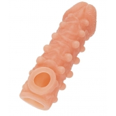 Телесная закрытая насадка с шариками Cock Sleeve Size S - 13,8 см. - KOKOS - в Березниках купить с доставкой