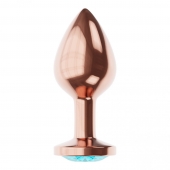 Пробка цвета розового золота с малиновым кристаллом Diamond Topaz Shine L - 8,3 см. - Lola Games - купить с доставкой в Березниках