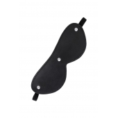 Черная кожаная маска Anonymo с мягким подкладом - ToyFa - купить с доставкой в Березниках