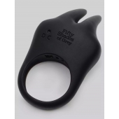 Черное эрекционное виброкольцо Sensation Rechargeable Vibrating Rabbit Love Ring - Fifty Shades of Grey - в Березниках купить с доставкой