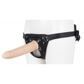 Пустотелый страпон Harness CLASSIC с бандажом - 19,5 см. - LOVETOY (А-Полимер) - купить с доставкой в Березниках