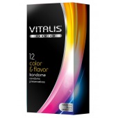 Цветные ароматизированные презервативы VITALIS PREMIUM color   flavor - 12 шт. - Vitalis - купить с доставкой в Березниках