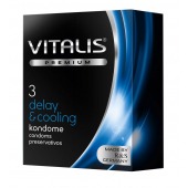 Презервативы VITALIS PREMIUM delay   cooling с охлаждающим эффектом - 3 шт. - Vitalis - купить с доставкой в Березниках
