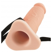 Телесный реалистичный фаллоимитатор с полостью Silicone Hollow Extension - 20 см. - Pipedream - купить с доставкой в Березниках