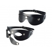 Черная кожаная маска  Новичок - Sitabella - купить с доставкой в Березниках