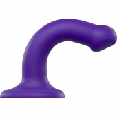 Фиолетовый фаллоимитатор-насадка Strap-On-Me Dildo Dual Density size S - 17 см. - Strap-on-me - купить с доставкой в Березниках