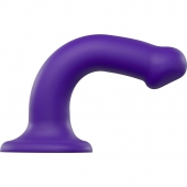 Фиолетовый фаллоимитатор-насадка Strap-On-Me Dildo Dual Density size M - 18 см. - Strap-on-me - купить с доставкой в Березниках