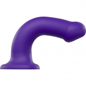 Фиолетовый фаллоимитатор-насадка Strap-On-Me Dildo Dual Density size L - 19 см. - Strap-on-me - купить с доставкой в Березниках