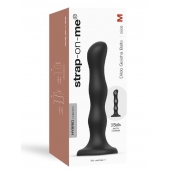Черная насадка Strap-On-Me Dildo Geisha Balls size M - Strap-on-me - купить с доставкой в Березниках