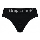 Черные трусики для насадок Heroine Lingerie Harness - size M - Strap-on-me - купить с доставкой в Березниках